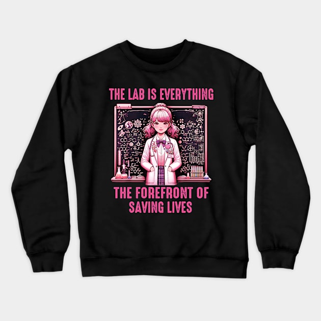 The Lab Is Everything The Forefront Of Saving Lives Lab Week Crewneck Sweatshirt by artbyGreen